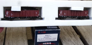 Heris 80017 TT Set Spiele Max 2x 2-achs. offene Güterwagen El Villach DR Epoche4 - Bild 1 von 4