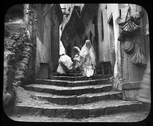 Magic Lantern Slide STREET IN NATIVE QUARTER ALGIERS C1894 PHOTO ALGERIA - Picture 1 of 3