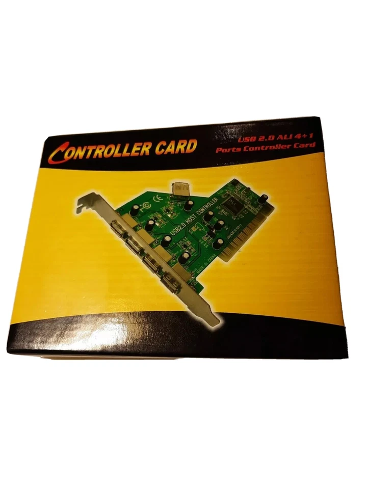 Sabrent Controller Card USB 2.0 Ali 4+1 Port Part # SB2AL15Y Setup Disc Included - Image 1 of 4