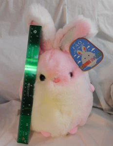 Neu 12" Pastellkrawatte Farbstoff Chibi Freunde Kaninchen Plüschtier FAO schwarz Osterhase 3Y+ - Bild 1 von 9