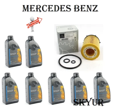 Engine Oil Filter With 7 Liters Of 5W40 engine Oil For Mercedes Benz Vehicles OE - Image 1 of 4