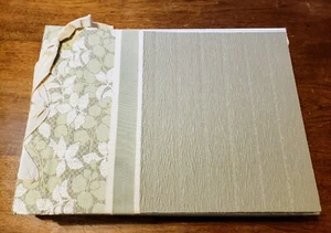 New in Box MOLLY WEST Handbound Books ALBUM/ SCRAPBOOK 13⅞ x 10" Green Cream - Picture 1 of 11