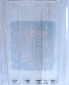2009 Clear Cuttlebug ProvoCraft 7" Plastic 3D Embossing Folders 5 Winter Borders - Picture 1 of 7