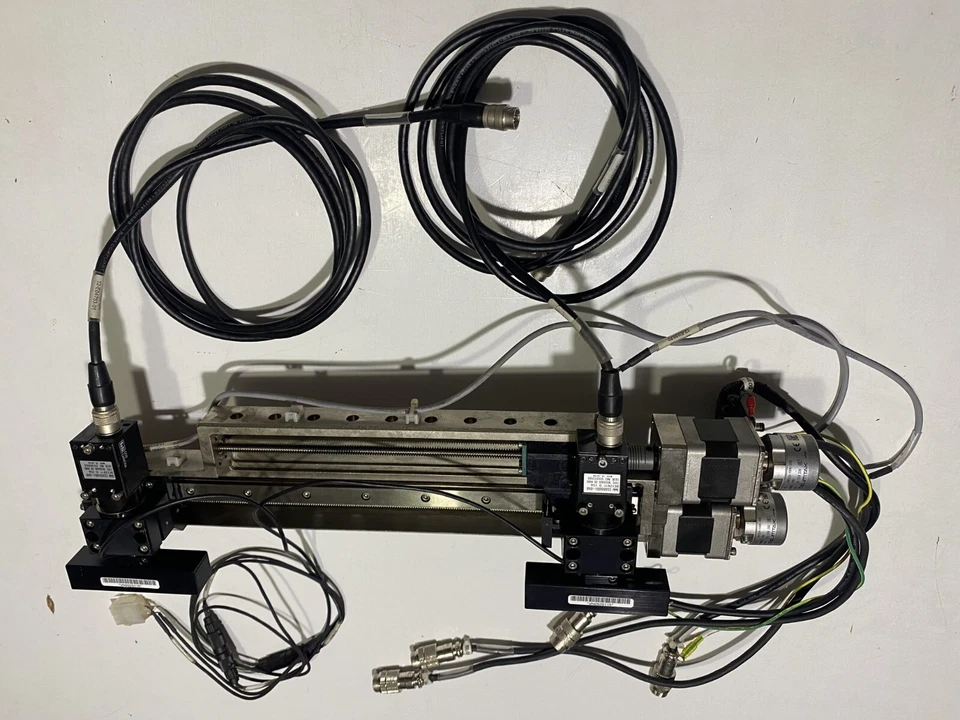 Double Independent 12" Linear Rail w/ 2 stepper motors, 2 Encoders, 2 Cameras - Image 1 of 4