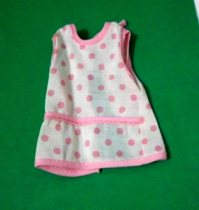 ROSA BLANCO BATA CLON PEPPER PENNY BRITE AÑOS 70 Moda años 60 muñeca ropa 9" - Imagen 1 de 2