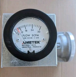 NOS AMETEK AIR FLOW METER ROTRON FM20C030Q 550599 2-in - 11.5 NPSC; 6-30 SCFM - Picture 1 of 9
