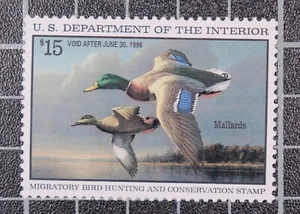 Scott RW62 1995 $15.00 Duck Stamp MNH PSE Cert Grade 98 SCV - $125.00 - Picture 1 of 3