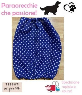 PARAORECCHIE COPRI ORECCHIE CUFFIETTE CUFFIA PER COCKER CAVALIER KING COTONE - Immagine 1 di 2