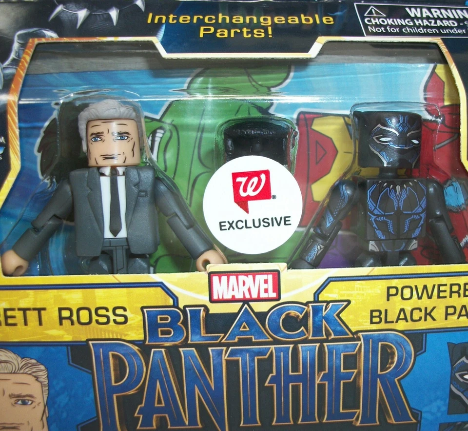 Marvel Minimates Black Panther Movie Set of 4 Complete Lot Walgreens Diamond
