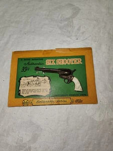 Vintage Marx Miniature Six Shooter on Card Collectors Series Gun Printed Price - Picture 1 of 5