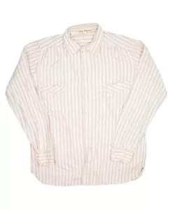 Salvatore Ferragamo Shirt Mens 15.5 Striped Cotton Flannel Made in Italy - Picture 1 of 7