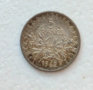 5 FRANCHI FRANCESI in ARGENTO DEL 1962 come da foto - Picture 1 of 4