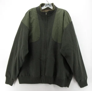 Beretta Jacket Men XXL Green Sweater Wool Shooting Hunting Shoulder Patches - Picture 1 of 13