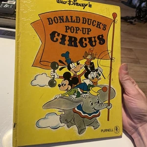 Donald Ducks Pop Up Circus Book 1970 Disney Vintage Rare - Picture 1 of 9
