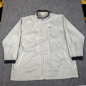 Vintage Nike Men’s Ripstop Jacket XXL Gray Full Zip Long Sleeve Windbreaker Rain - Picture 1 of 17