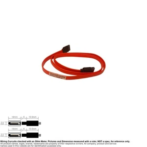 Cable SATA 7-Pin Data CD HDD SSD Drive 29" 180 Degree Straight - Picture 1 of 2