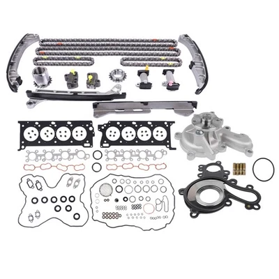Head Gasket Set Timing Chain Water Pump for Toyota Land Cruiser Lexus LX570 5.7L - Image 1 of 4