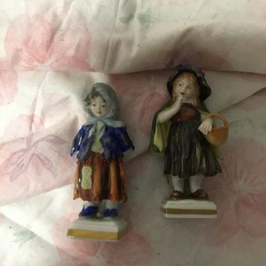 2 PORZELLAN Figuren BETTELKINDER Aelteste Volkstedt Thüringen 10cm - Bild 1 von 4