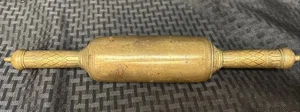 Indian Vintage Brass Rolling Pin Belan Musical Old Pin /Bell Inside 14.5” - Picture 1 of 8
