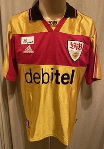 VfB Stoccarda originale Adidas maglia evasiva 1999/00 "debitel" + n.36 taglia S-M - Foto 1 di 17