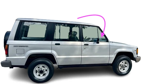 Se adapta a: 1986-1991 Isuzu Trooper 4 puertas lado pasajero ventana de ventilación delantera derecha vidrio Foto 1 de 4