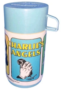 Charlie’s Angels Thermoskanne 1977 Aladdin Vintage TV Lunchbox Flasche 8oz Blau USA - Bild 1 von 8