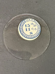 15-14/16 :8 Ligne NOS Glas Taschenuhr Kristall - Bild 1 von 2