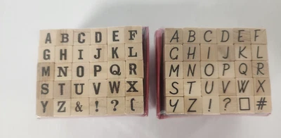 Studio G Set of 2  Alphabet Rubber Stamp Sets By Hampton Art  Sealed - Изображение 1 из 4