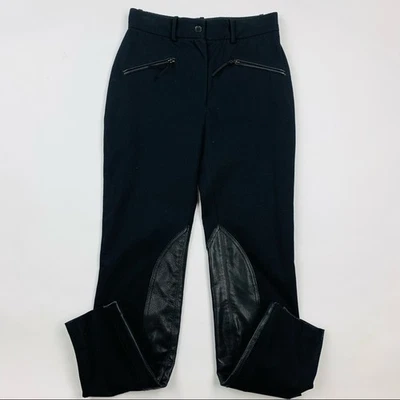 Pantalones de montar D&G Dolce & Gabbana de cuero negro talla 42 EE. UU. 6  Foto 1 de 4