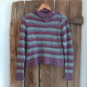 Suéter Pullover Joseph Le Bon Sportique Vintage Rayas Mujer Grande *A - Imagen 1 de 10