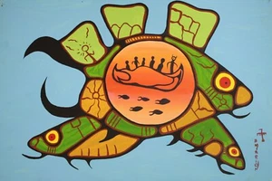 Brian Marion "Travels of the Fishermen" original acrylic on paper 22"x30" - Imagen 1 de 5