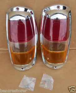 Amber taillight with chrome fits Mercedes w121 w120 190sl Ponton OEM Equivelant - Picture 1 of 2