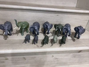 Vintage AAA Elefant und Kalb Baby Figuren PVC Gummi Triple A Spielzeug Tiere - Bild 1 von 7