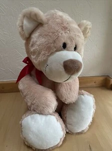 Nici TEDDY Plüsch 80cm XXL großer Bär mit roter Schleife Schlenker *NEUwertig* - Bild 1 von 12