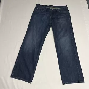 Jeans Hugo Boss uomo 36x32 gamba dritta vestibilità comoda blu lavaggio designer - Foto 1 di 9