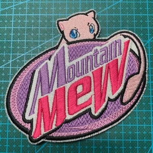 Mountain Mew Mock Mountain Dew Logo Fully Embroidered Sew-On & Iron-On Patch - Picture 1 of 2