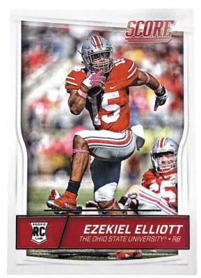 EZEKIEL ELLIOTT *2016 PANINI SCORE *ROOKIE CARD #344 *DALLAS COWBOYS *MINT *RC! - Image 1 of 2