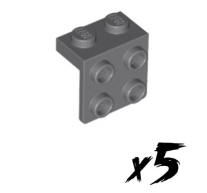 5x LEGO 44728 • 2x2 bracket • Winkel • dunkelgrau • Dark Bluish Gray - Bild 1 von 1