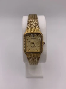 Reloj de cuarzo suizo cuadrado chapado en oro vintage Dufonte by Lucien Piccard para mujer - Imagen 1 de 15