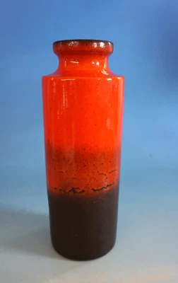 WGP Vintage Scheurich Keramik Pottery Vase Keramikvase Lava rot 70er (F025-909) - Bild 1 von 4