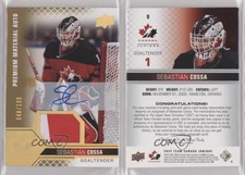 2022 Upper Deck Team Canada Juniors Men's U-20 /199 Sebastian Cossa Patch Auto
