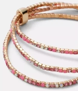 MIMCO Bracelet Stretch Strand Bead Shimmy Gold Claret Wrist New + MIMCO D/bag ❤ - Picture 1 of 8