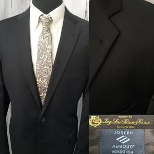 Blazer Abboud Loro Piana Hombres Lana 44L Negro Carbón Abrigo Deportivo Chaqueta Doble Ventilación - Imagen 1 de 20