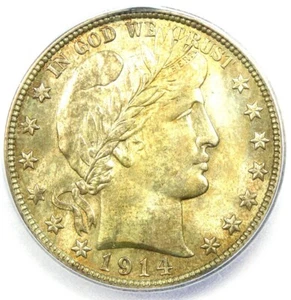 1914-S Barber Half Dollar 50C - Certified ICG MS64+ Plus Grade - $2,000 Value - Picture 1 of 6