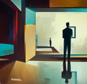 Digital Art Image Surreal Painting Artificial Intelligence A. I. Image OOAK - Picture 1 of 1