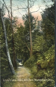Lovers Lane Mill Creek Park Youngstown Ohio 1908 Postcard - Picture 1 of 2