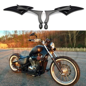 Espejos retrovisores de motocicleta Black Blade para Honda Shadow VLX 600 VT600 VTX1300C VTX1800C - Imagen 1 de 12