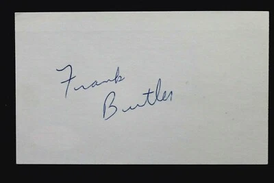 Frank Butler (d.1979) Notre Dame Packers Signed Autographed 3x5 Index Card JSA - Image 1 of 3