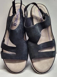 Womens Bionica Akela Black Strap Walking Sandals Size 9 Slip Resistant Comfort - Picture 1 of 9