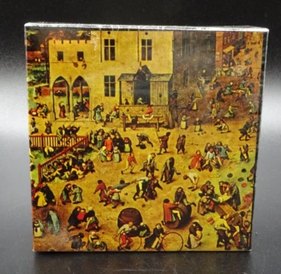 Vtg 1970's Springbok Mini Fine Art Puzzle Detail of Children's Games 7" PZL7054 - Image 1 of 4